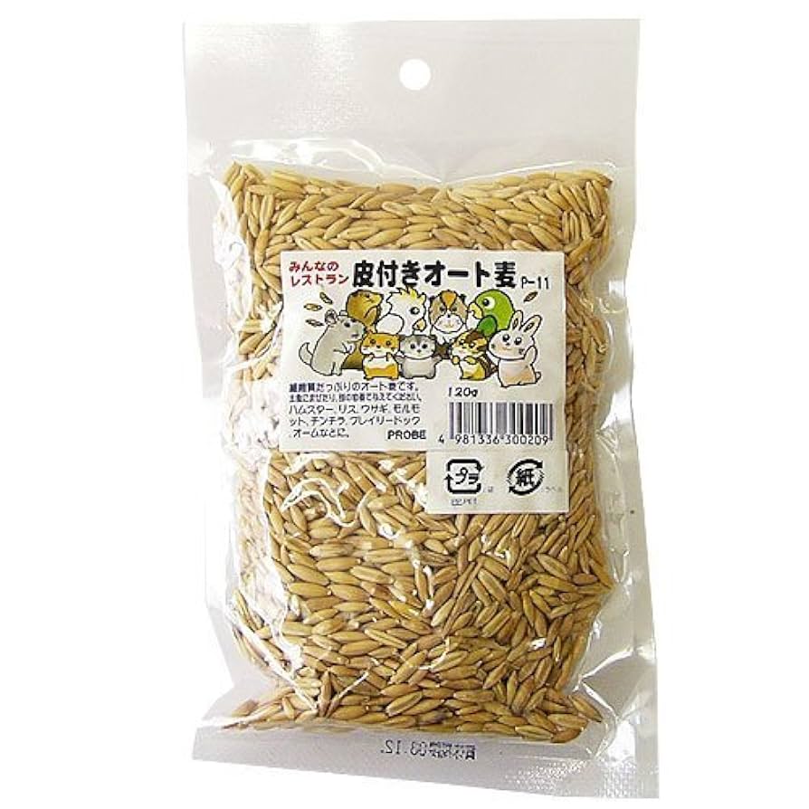 6時のおやつまとめ(別売り可) Amazon | みんなのレストラン 皮つきオート麦 120g 小動物